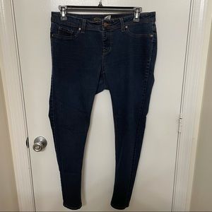 Blue asphalt jeggings